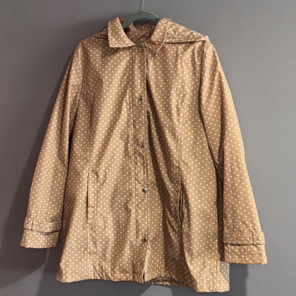 Weatherproof Beige Polka Dot Trench Coat